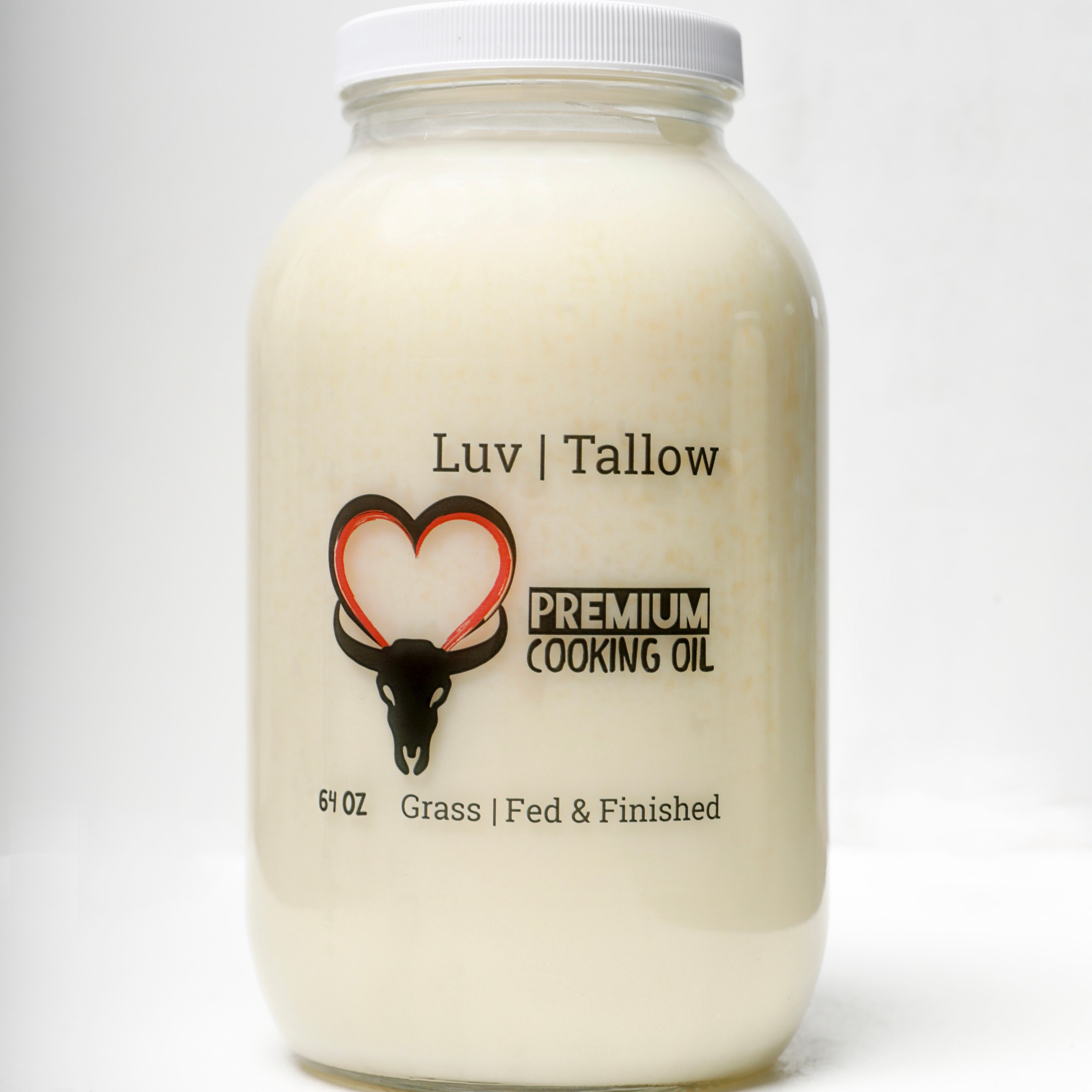 LuvTallow 100% SUET Grass-Fed Cooking Tallow 64oz