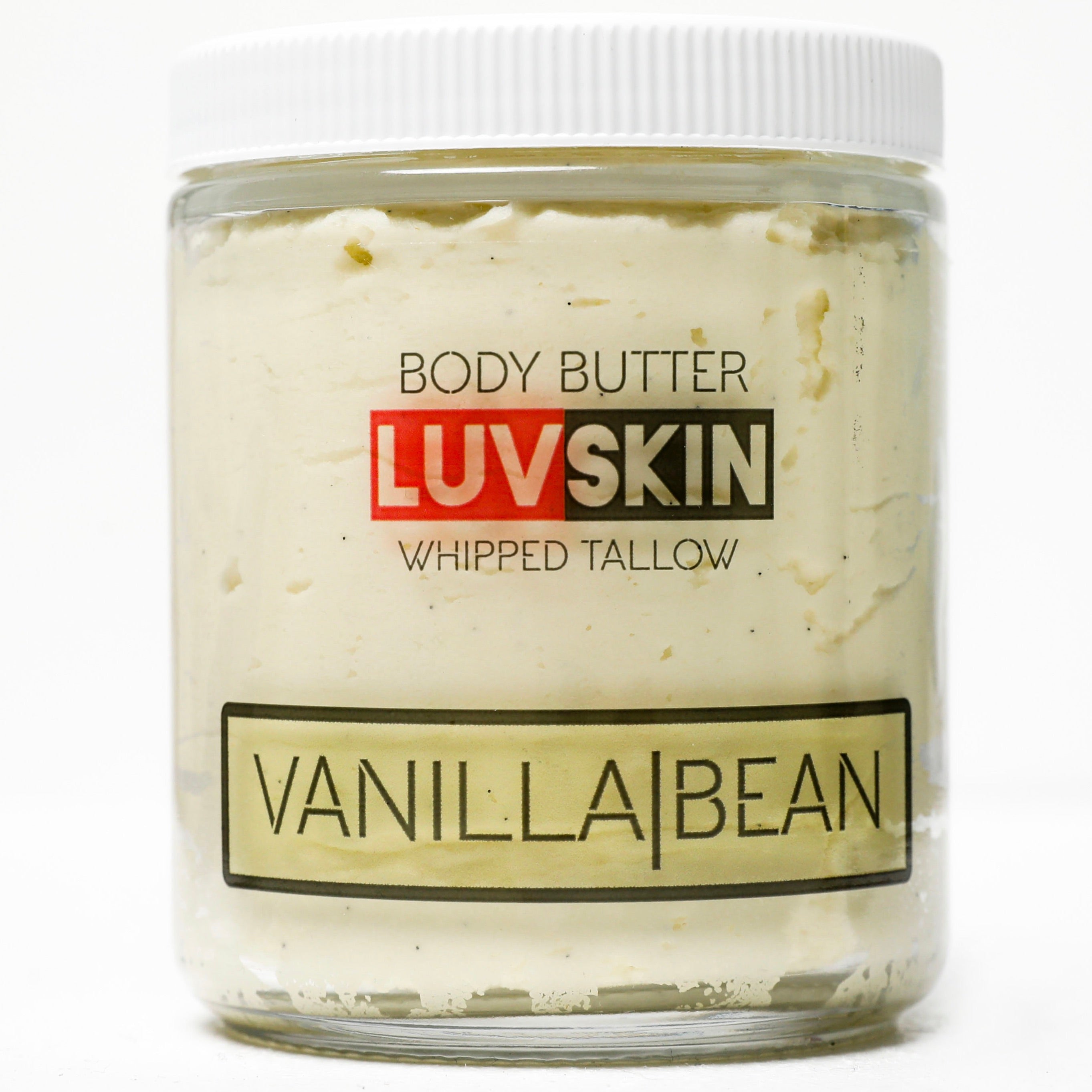 LuvSkin Vanilla Bean Whipped Tallow Cream Grass Fed 8oz